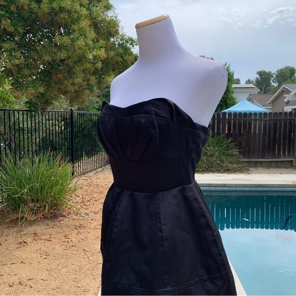 Zac Posen For Target Strapless Black Dress Juniors Size 1 - Picture 5 of 9